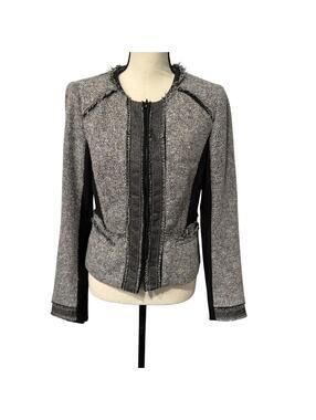 White House Black Market Black & Beige Jacket Size 8